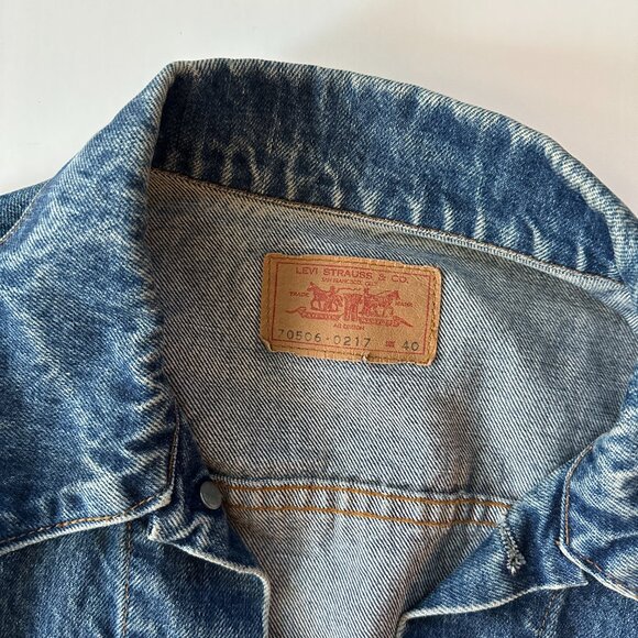 Levis Dark Denim Jean Jacket - Picture 6 of 9